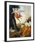 Hagar and Ishmael Saved by an Angel-Eustache Le Sueur-Framed Giclee Print