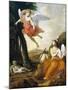 Hagar and Ishmael Saved by an Angel-Eustache Le Sueur-Mounted Giclee Print