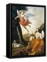 Hagar and Ishmael Saved by an Angel-Eustache Le Sueur-Framed Stretched Canvas