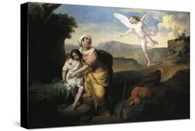 Hagar and Ishmael Visited by Angel, Circa 1846-Francesco Coghetti-Stretched Canvas