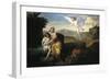 Hagar and Ishmael Visited by Angel, Circa 1846-Francesco Coghetti-Framed Giclee Print