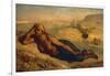 Hagar and Ishmael-Jean-François Millet-Framed Giclee Print