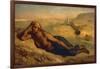 Hagar and Ishmael-Jean-François Millet-Framed Giclee Print