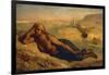 Hagar and Ishmael-Jean-François Millet-Framed Giclee Print