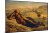 Hagar and Ishmael-Jean-François Millet-Mounted Giclee Print