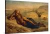 Hagar and Ishmael-Jean-François Millet-Stretched Canvas