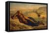 Hagar and Ishmael-Jean-François Millet-Framed Stretched Canvas