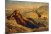 Hagar and Ishmael-Jean-François Millet-Mounted Giclee Print