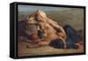 Hagar and Ishmael-Jean-Francois Millet-Framed Stretched Canvas