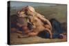 Hagar and Ishmael-Jean-Francois Millet-Stretched Canvas