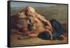 Hagar and Ishmael-Jean-Francois Millet-Framed Stretched Canvas