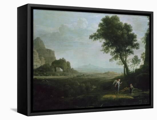 Hagar and Ismael in the Desert-Claude Lorraine-Framed Stretched Canvas