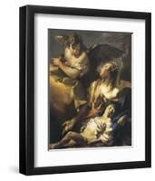 Hagar And Ismael In The Wilderness-Giovanni Battista Tiepolo-Framed Premium Giclee Print