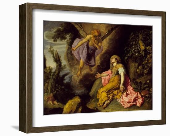 Hagar and the Angel, 1614-Pieter Lastman-Framed Giclee Print