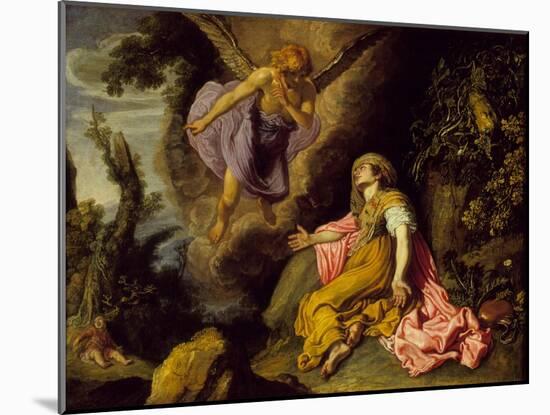 Hagar and the Angel, 1614-Pieter Lastman-Mounted Giclee Print