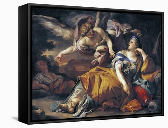 Hagar and the Angel-Francesco Solimena-Framed Stretched Canvas