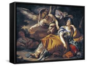 Hagar and the Angel-Francesco Solimena-Framed Stretched Canvas