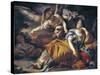 Hagar and the Angel-Francesco Solimena-Stretched Canvas