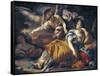 Hagar and the Angel-Francesco Solimena-Framed Stretched Canvas