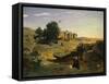 Hagar in the Wilderness, 1835-Jean-Baptiste-Camille Corot-Framed Stretched Canvas