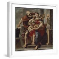 Hagar Leaves the House of Abraham-Pier Francesco Mola-Framed Giclee Print