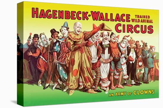 Hagenbeck-Wallace Circus, An Army of Clowns-null-Stretched Canvas