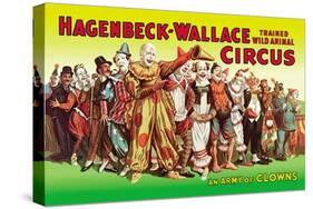 Hagenbeck-Wallace Circus, An Army of Clowns-null-Stretched Canvas