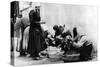 Haggling over Fruit Prices at a Market, Italy-null-Stretched Canvas