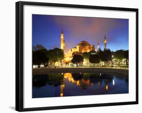 Haghia Sophia at Sunrise, (Aya Sofya Mosque), the Church of Holy Wisdom, Istanbul, Turkey-Neil Farrin-Framed Photographic Print