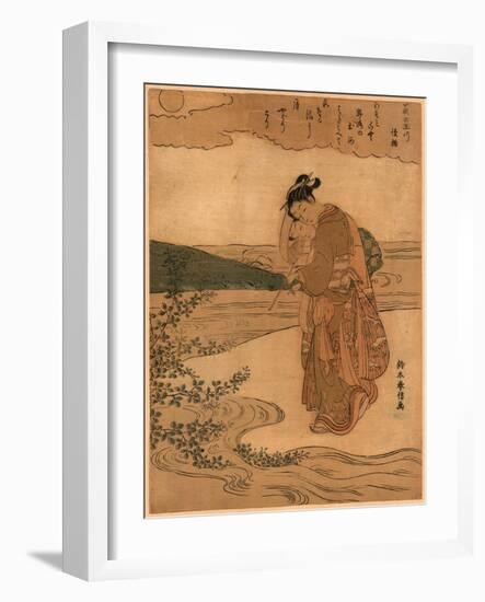 Hagi No Tamagawa-Suzuki Harunobu-Framed Giclee Print