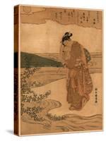 Hagi No Tamagawa-Suzuki Harunobu-Stretched Canvas