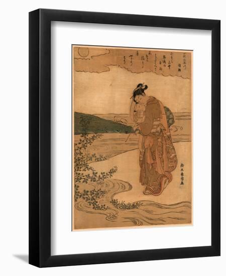 Hagi No Tamagawa-Suzuki Harunobu-Framed Premium Giclee Print