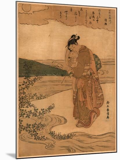 Hagi No Tamagawa-Suzuki Harunobu-Mounted Giclee Print