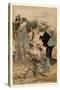 Hagi No Tamagawa-Kubo Shunman-Stretched Canvas