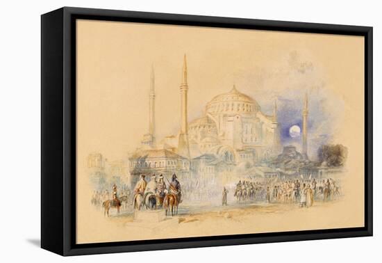 Hagia Sofia-J. M. W. Turner-Framed Stretched Canvas