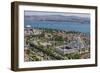 Hagia Sophia and the Blue Mosque, Aerial, Bosphorus, Istanbul, Turkey-Ali Kabas-Framed Photographic Print