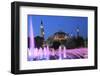 Hagia Sophia (Aya Sofya) at night, UNESCO World Heritage Site, Sultanahmet Square Park, Istanbul, T-Wendy Connett-Framed Photographic Print