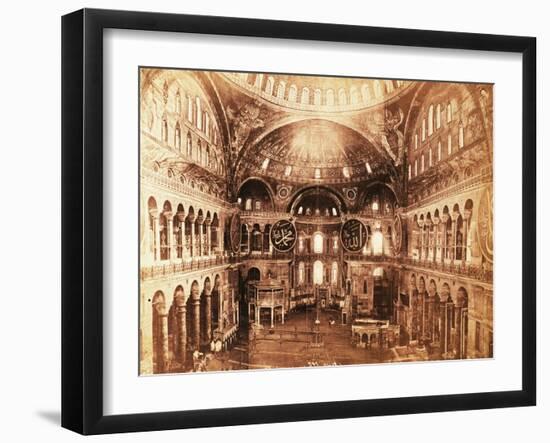 Hagia Sophia in Istanbul: Interior and Apses-Michael Maslan-Framed Premium Photographic Print