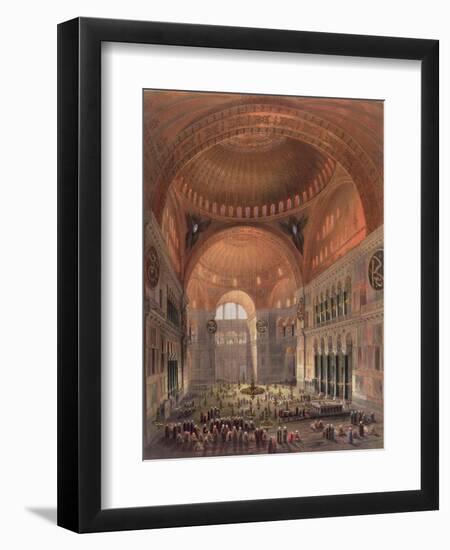 Hagia Sophia, Interior, Constantinople, Published 1852-Gaspard Fossati-Framed Giclee Print