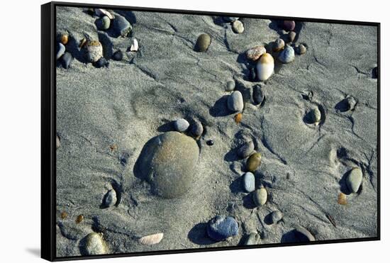 Haida Gwaii Islands, British Columbia. Beach Stones-Richard Wright-Framed Stretched Canvas