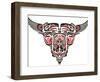 Haida Style Tattoo Design Created With Animal Images-Arty-Framed Art Print