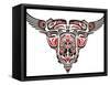 Haida Style Tattoo Design Created With Animal Images-Arty-Framed Stretched Canvas