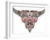 Haida Style Tattoo Design Created With Animal Images-Arty-Framed Art Print
