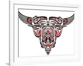 Haida Style Tattoo Design Created With Animal Images-Arty-Framed Art Print