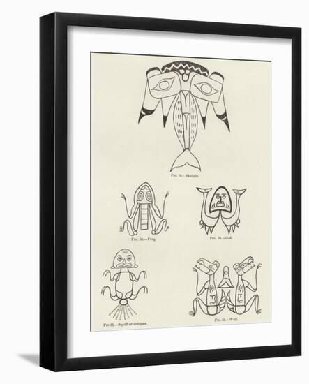 Haida Tattoo Marks-null-Framed Giclee Print