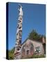 Haida Totem Pole and Tourist Shop, Queen Charlotte Islands, Canada-Savanah Stewart-Stretched Canvas