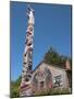 Haida Totem Pole and Tourist Shop, Queen Charlotte Islands, Canada-Savanah Stewart-Mounted Photographic Print