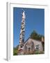 Haida Totem Pole and Tourist Shop, Queen Charlotte Islands, Canada-Savanah Stewart-Framed Photographic Print