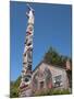 Haida Totem Pole and Tourist Shop, Queen Charlotte Islands, Canada-Savanah Stewart-Mounted Photographic Print