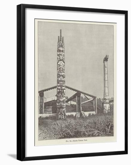 Haida Totem Post-null-Framed Giclee Print